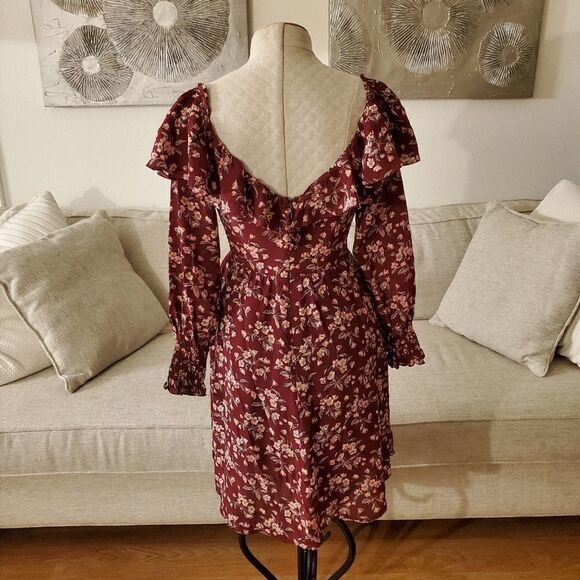Rebecca Taylor Tilda Floral Silk Ruffle Dress - Picture 8 of 14